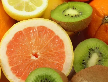 Citrus fruits and kiwi